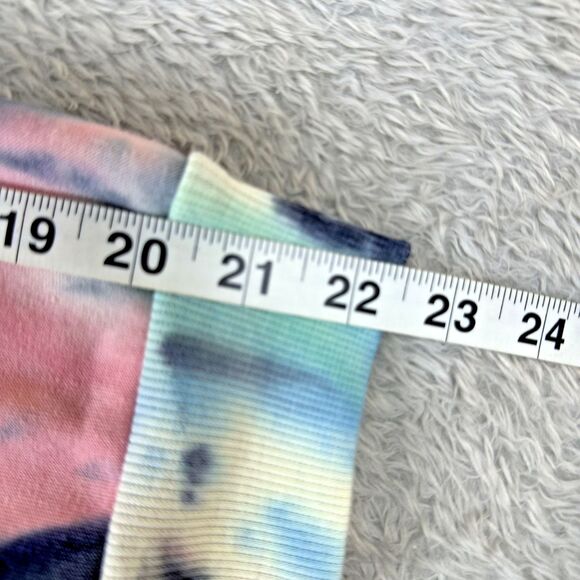 Def Leppard Tie-Dye Crop Sweatshirt Retro Rock Band Pullover Y2K Streetwear Sz L - Picture 7 of 10